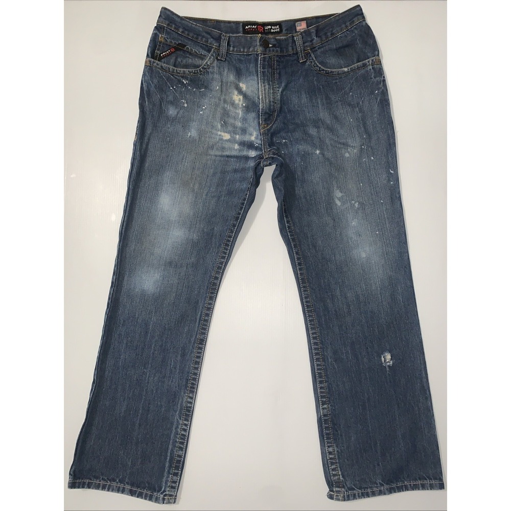 Ariat FR Jeans Men 38x32 Flame Resistant M4 Low Rise Boot Cut Workwear Denim